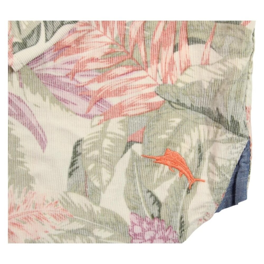 Tommy Bahama Coastline Cord Lush Vines Shirt Men's Large Sweet Chili - Picture 7 of 9